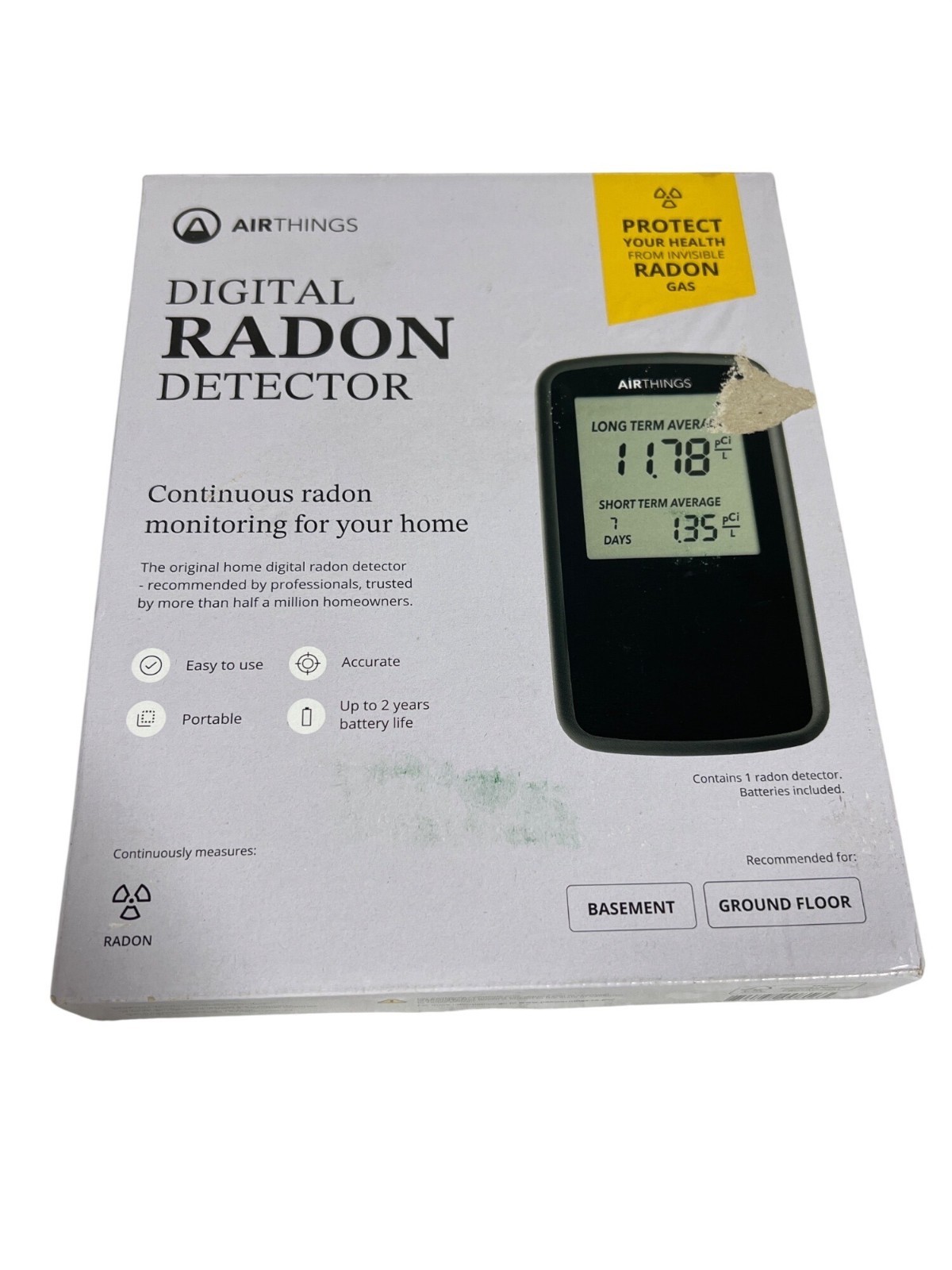 Air Things Battery Operated Digital Radon Detector 2350 gallery