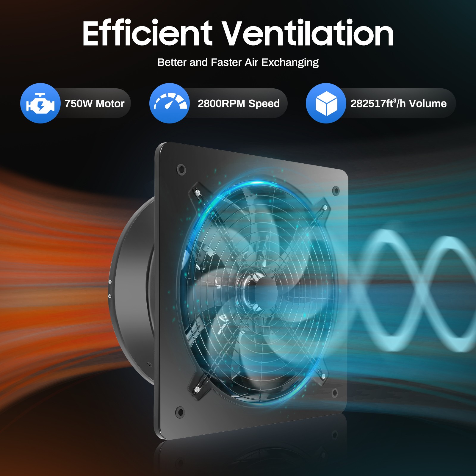 16 Inch Industrial Ventilation Extractor Axial Exhaust Air Blower Fan Commercial gallery