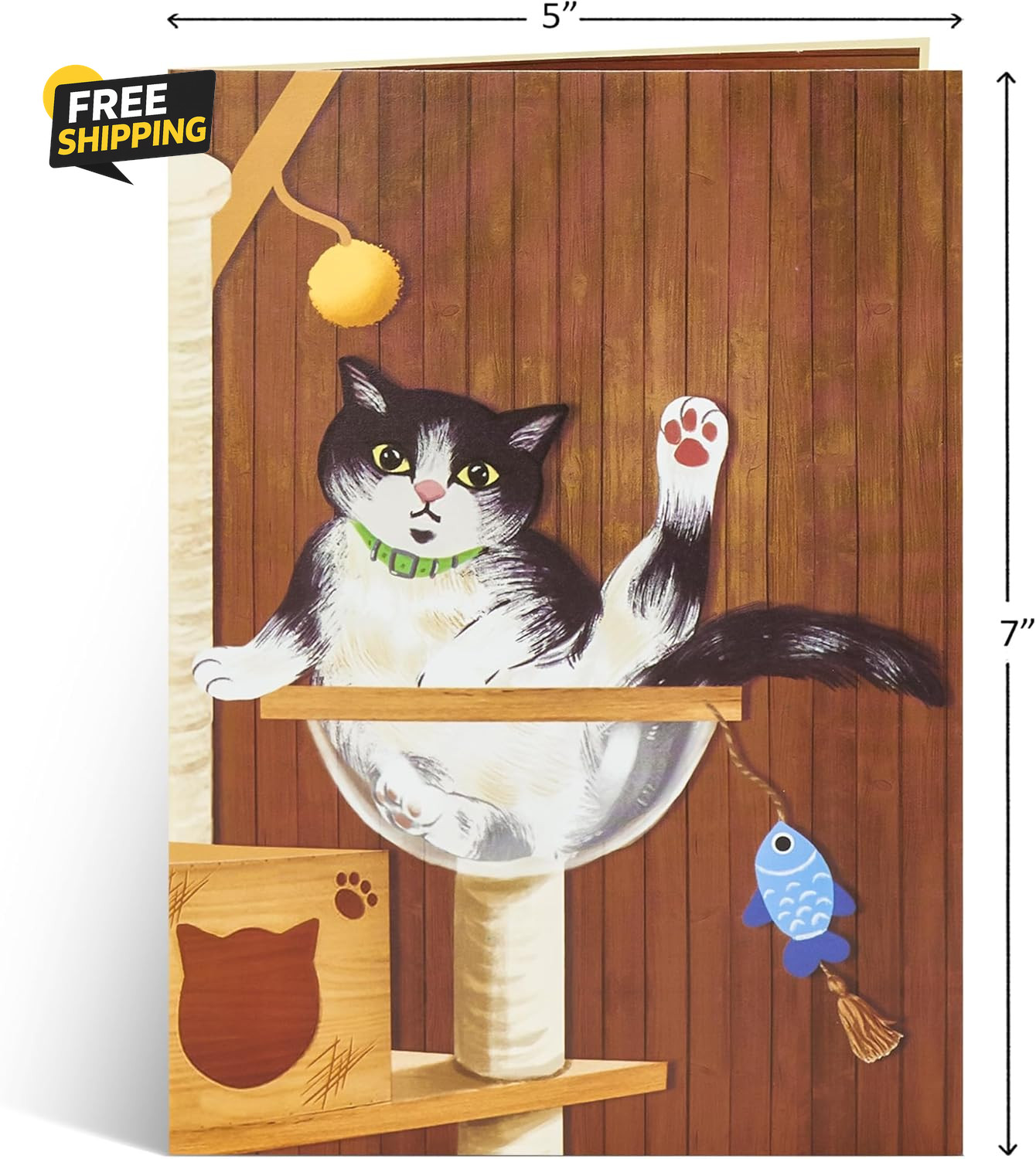 Cat Tree Pop up Card, Funny Cats, 3D Greeting Card, Gifts for Birthday gallery