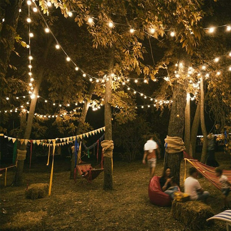 48FT Outdoor Solar LED String Light Weatherproof for Patio Lawn Garden Party gallery