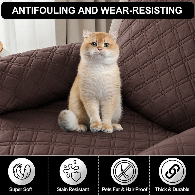 Non-slip waterproof sofa recliner set 2 seats, home decoration protection gallery