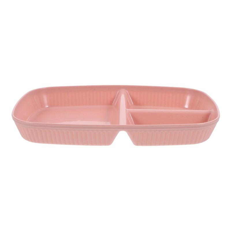 Divided Serving Tray Portion Control Plate Compartment Plates Reusable gallery