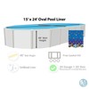 SmartLine 15' x 24' x 48" Oval Unibead 20 Gauge Pool Liner - (Choose Pattern) gallery