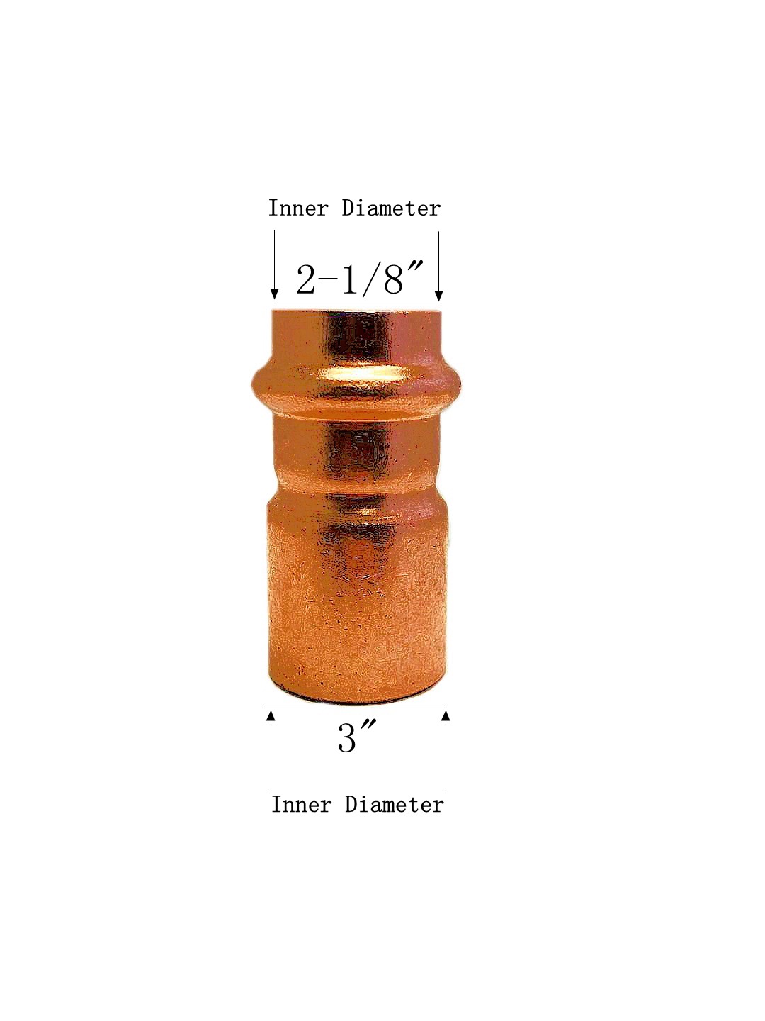 Libra Supply Lead Free 3'' x 2'' inch Copper Press Bushing Reducer, FTG x P gallery
