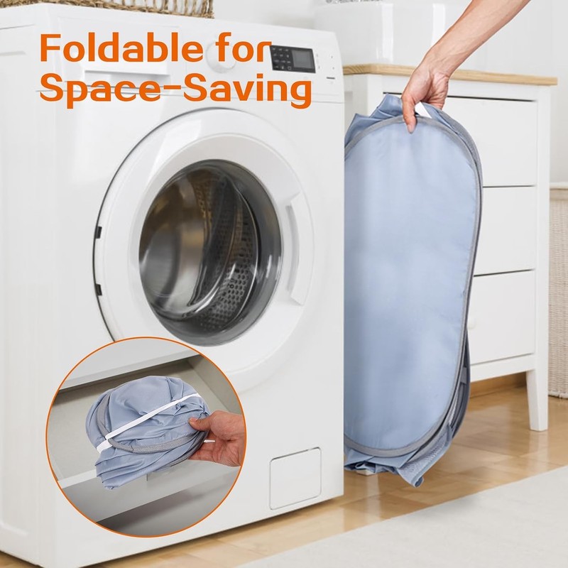 Sturdy Collapsible Laundry Baskets, Foldable Pop Up Laundry Hamper, Durable 2 gallery