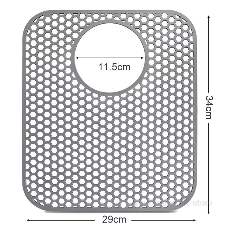 TOOVEM 2 PACK Non-Slip Sink Protector Mat Dishwasher Safe Kitchen Drain Mats gallery