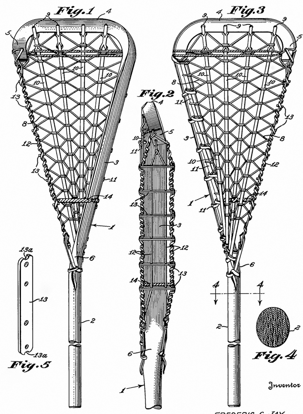 Lacrosse Stick Racket Racqet 1950 US Patent Prints Art Drawings Sports Poster gallery