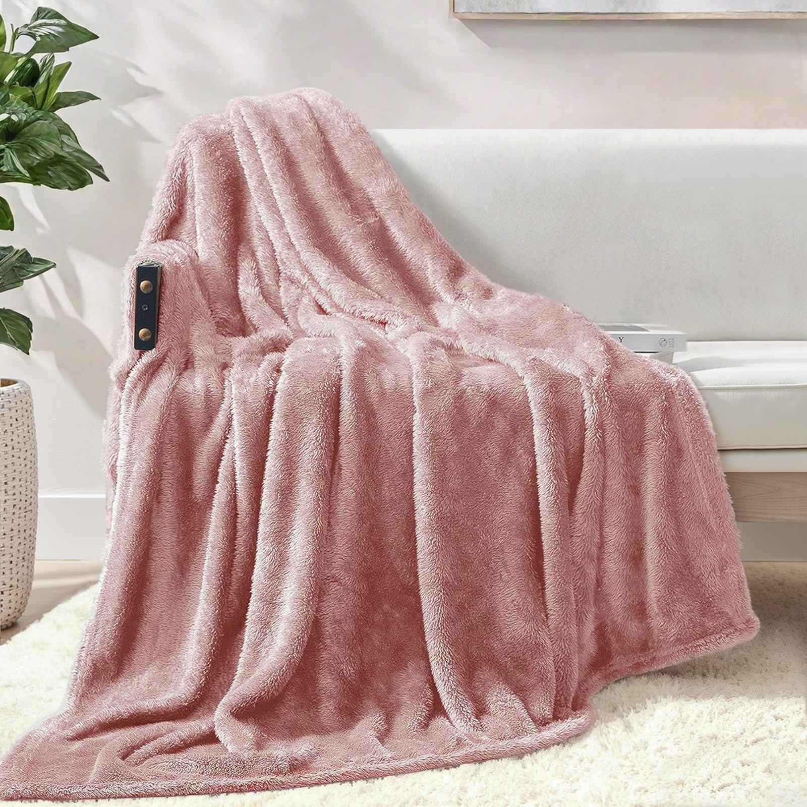 Plush Fuzzy Fleece Throw Blanket Extra Large, Super Soft, Fluffy and Warm Bla... gallery