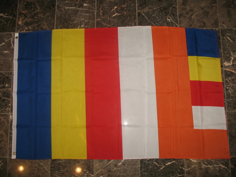 Buddha Buddhist Flag 3x5 Super Polyester, Canvas Header & Brass Grommets gallery