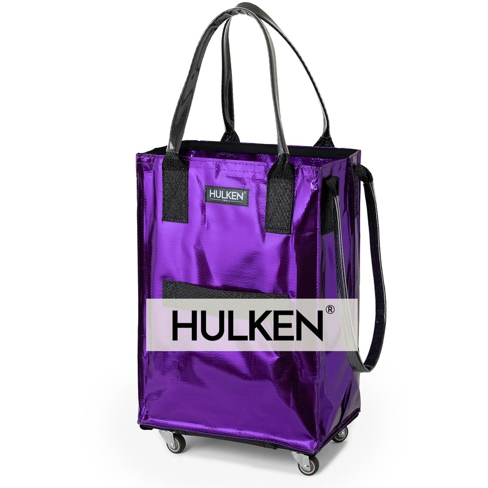 HULKEN (Small, Ultraviolet) Reusable Grocery Bag On Wheels, Shopping Trolley,...