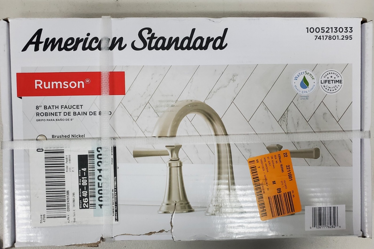 American Standard Rumson 8" 2-Handle Widespread Bathroom Faucet - Brushed Nickel gallery