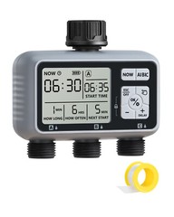 DEWENWILS Digital Sprinkler Timer, Outdoor Water Timer for Garden Hose,3 Zone