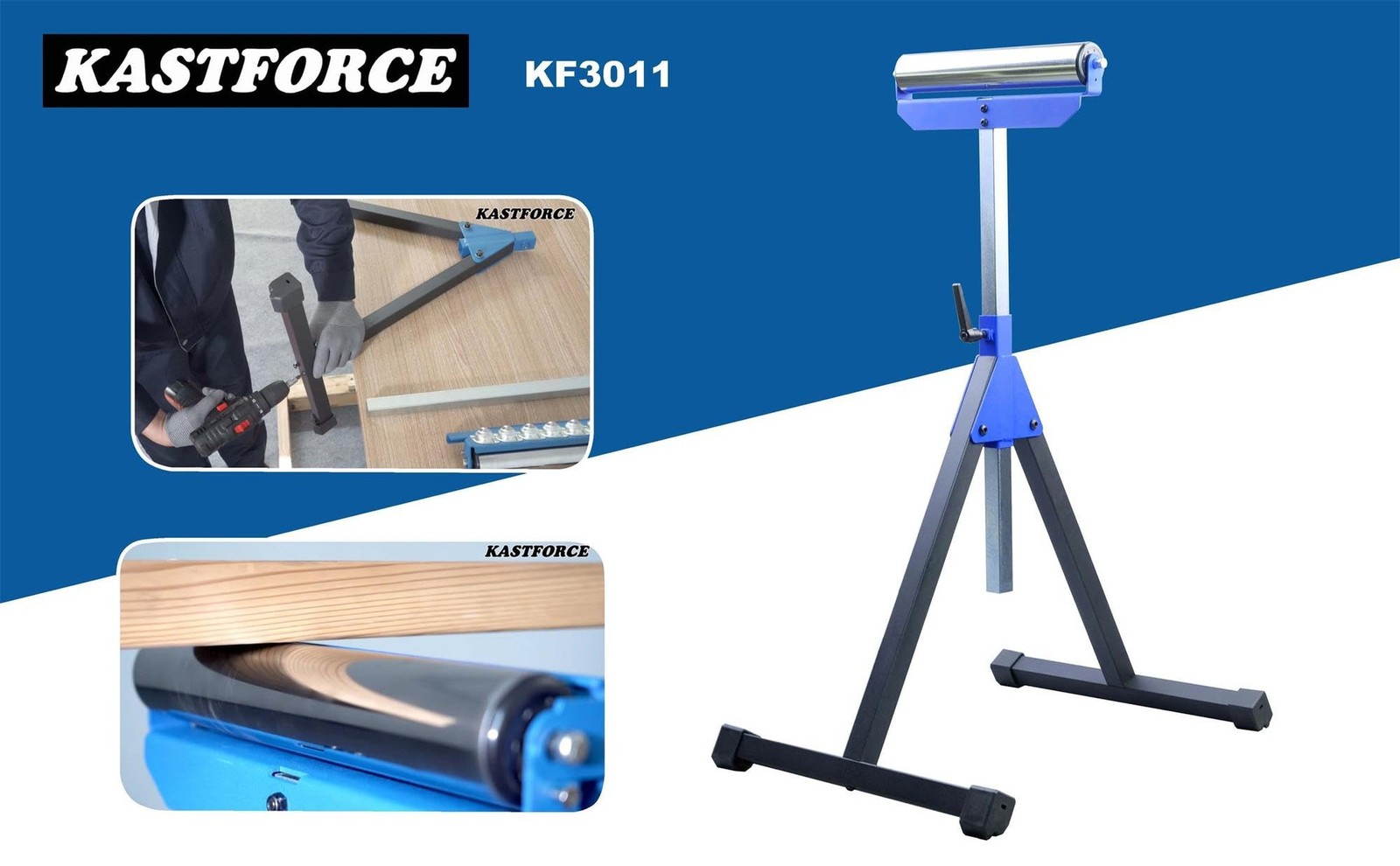 Heavy-Duty Roller Stand with 2 Inch Roller 300 Lbs 136 kg Capacity, Adjustabl... gallery