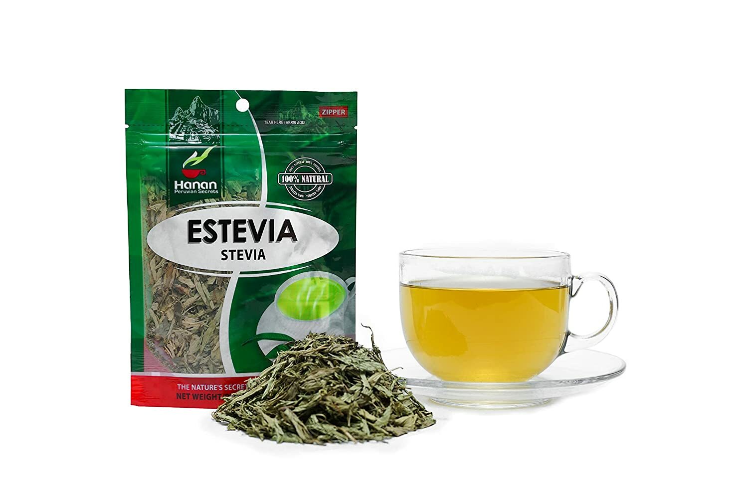 Hanan Peruvian Secrets Estevia | 100% Natural Stevia | 0.32oz / 9g | Natural Swe gallery