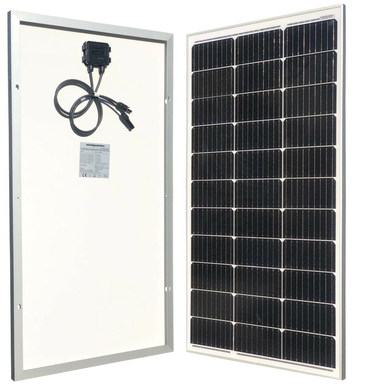 WindyNation 100 Watt 12 Volt Monocrystalline Solar Panel Battery Charger gallery