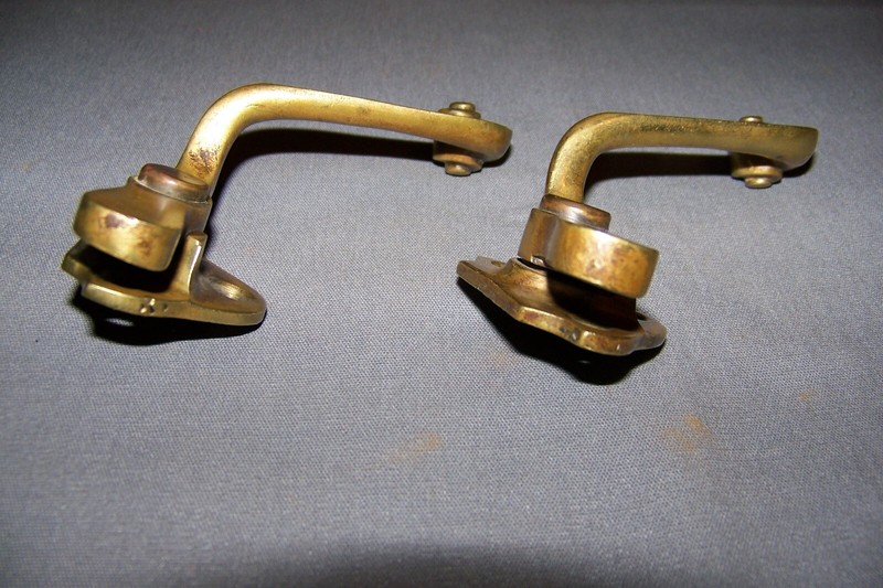 Two, Used, Vintage, Solid Brass Latches, With No Keepers - SEE INFO gallery