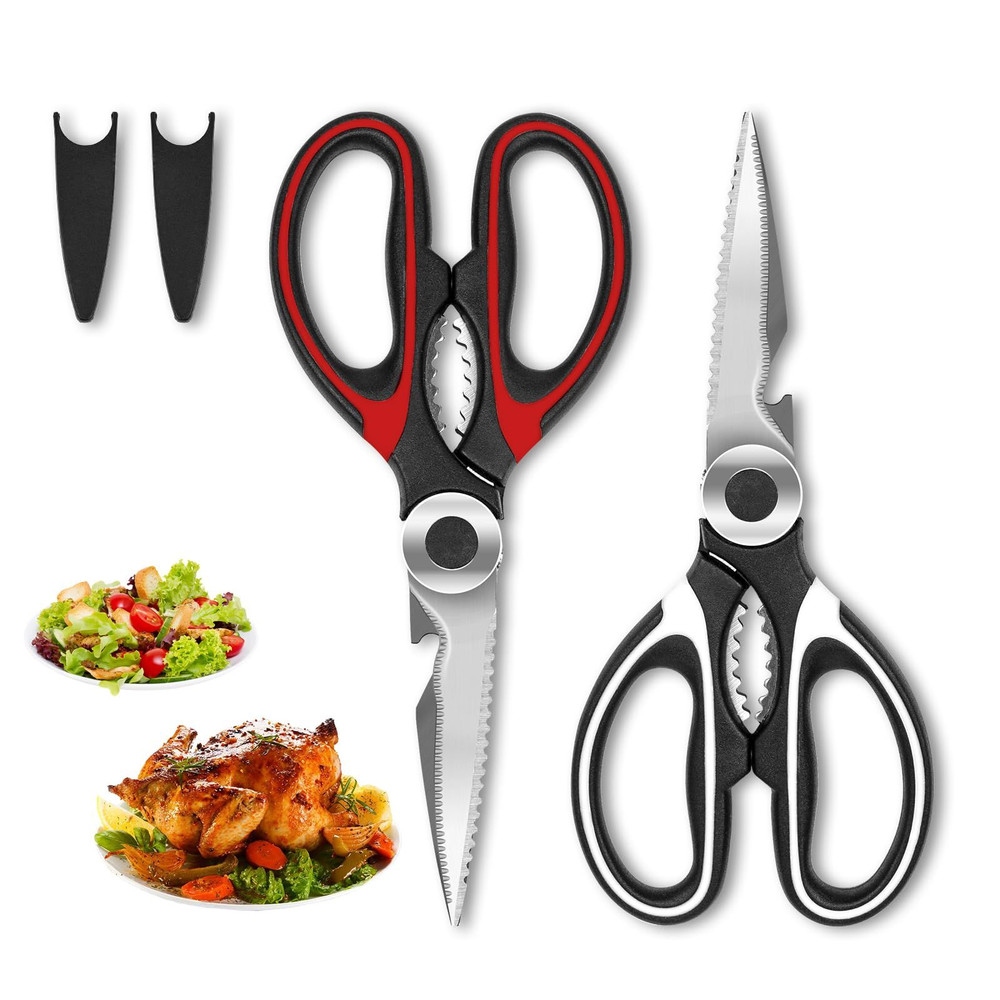 SZHLUX 2-Pack Kitchen Scissors Heavy Duty, Premium Sharp Shears for...