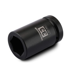 MIXPOWER 1 Inch Drive Deep Impact Socket, CR-MO, 33mm, 6 33mm (1 Piece)