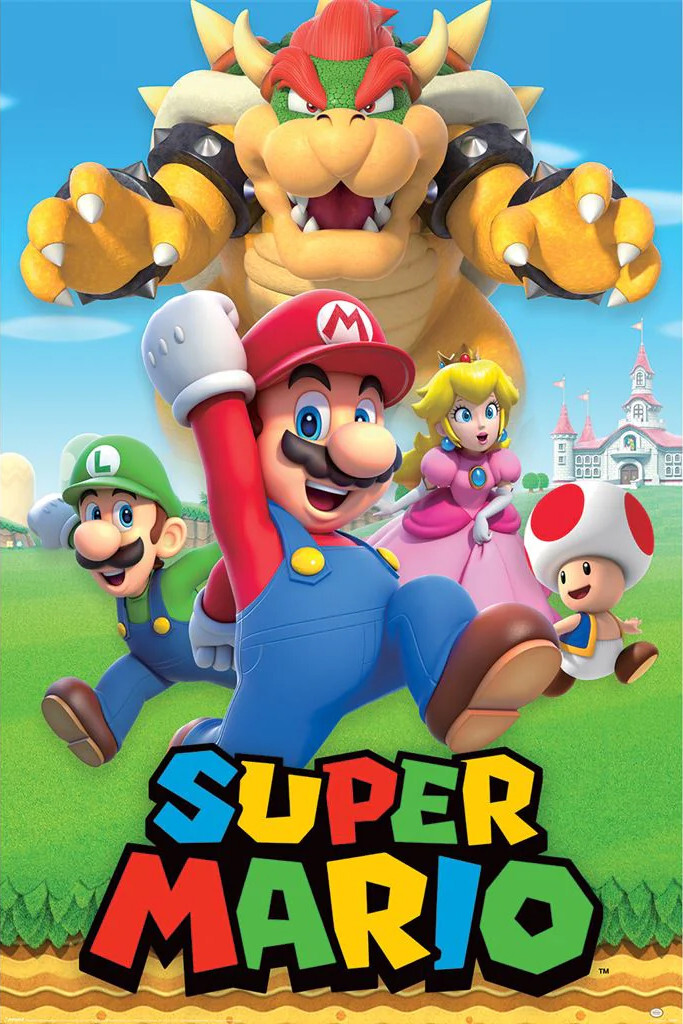 Super Mario - Gaming Poster (Mario, Luigi & Friends) (Size: 24" x 36") gallery