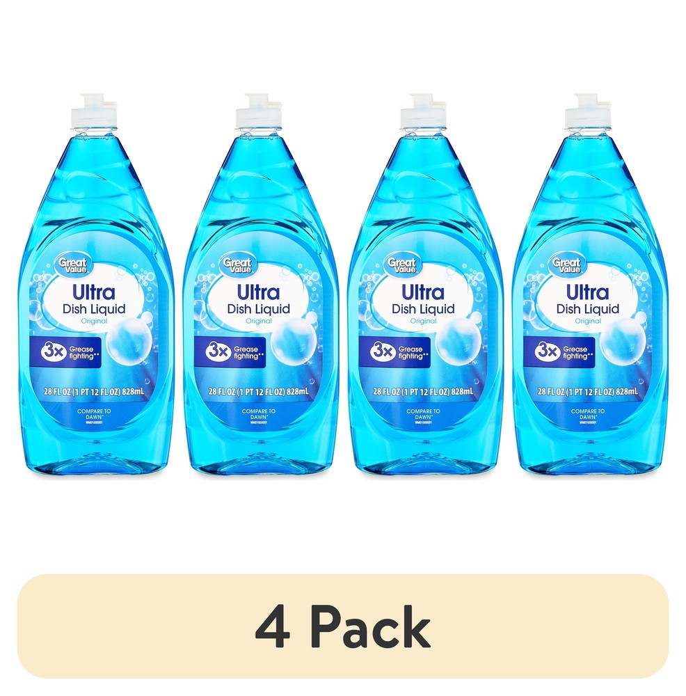 (4 pack) Ultra Dish Liquid, Original, 28 fl oz