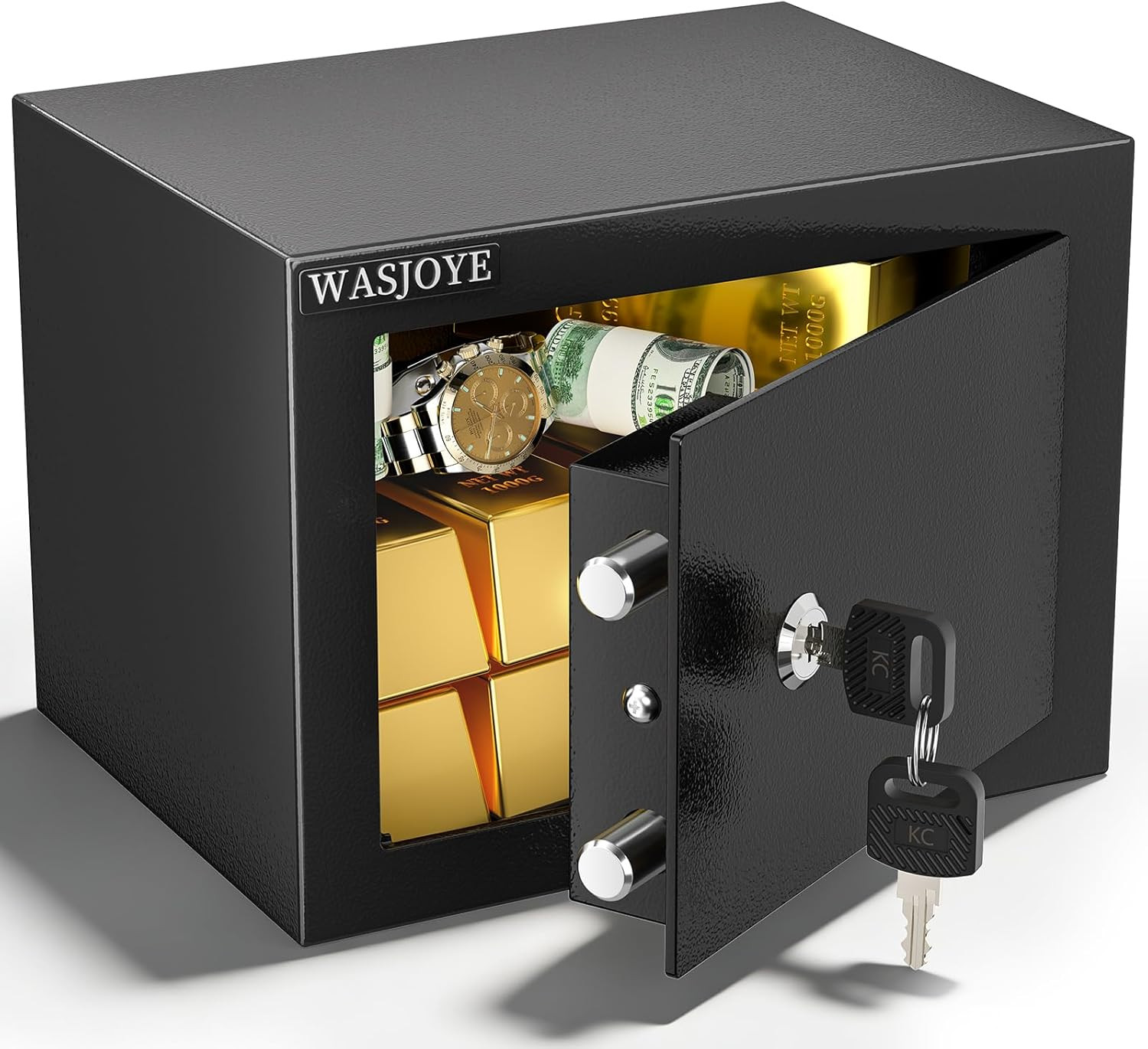 Home Small Safe Box - Key Lock Coffre Fort Steel High Security Safety Box, 0.23 gallery