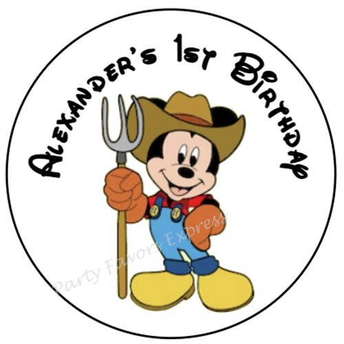 MOUSE PERSONALIZED CUSTOM NAME AGE SEALS LABELS STICKERS PARTY FAVORS gallery