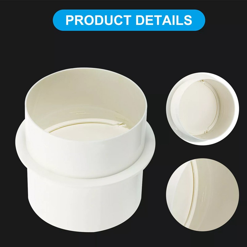 2PCS 4 Inch PVC Backdraft Shutter Damper Draft Blocker for HVAC Extractor Fan gallery