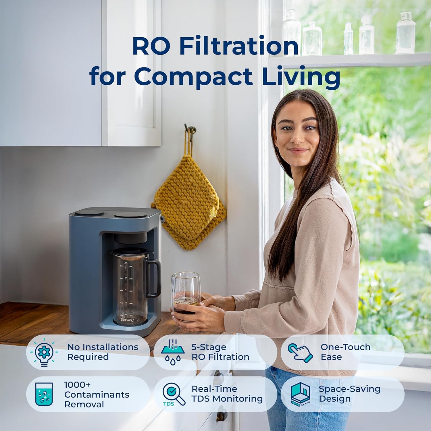 RO100ROPOT-LITE Countertop Reverse Osmosis Water Filter System 5 Stage Purifi... gallery