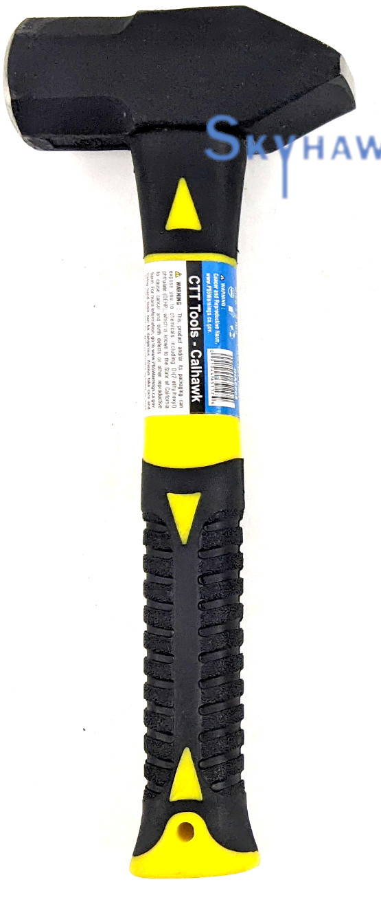Cal Hawk 4Lbs BLACK POWDER COATED Fiber Glass Handle Cross Peen Hammer PRO Tools gallery