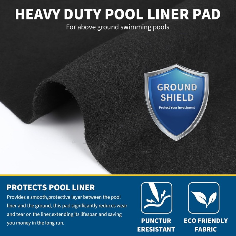 Rectangle Heavy Duty Pool Liner Pad For Above Ground Swimming Pools Protect gallery