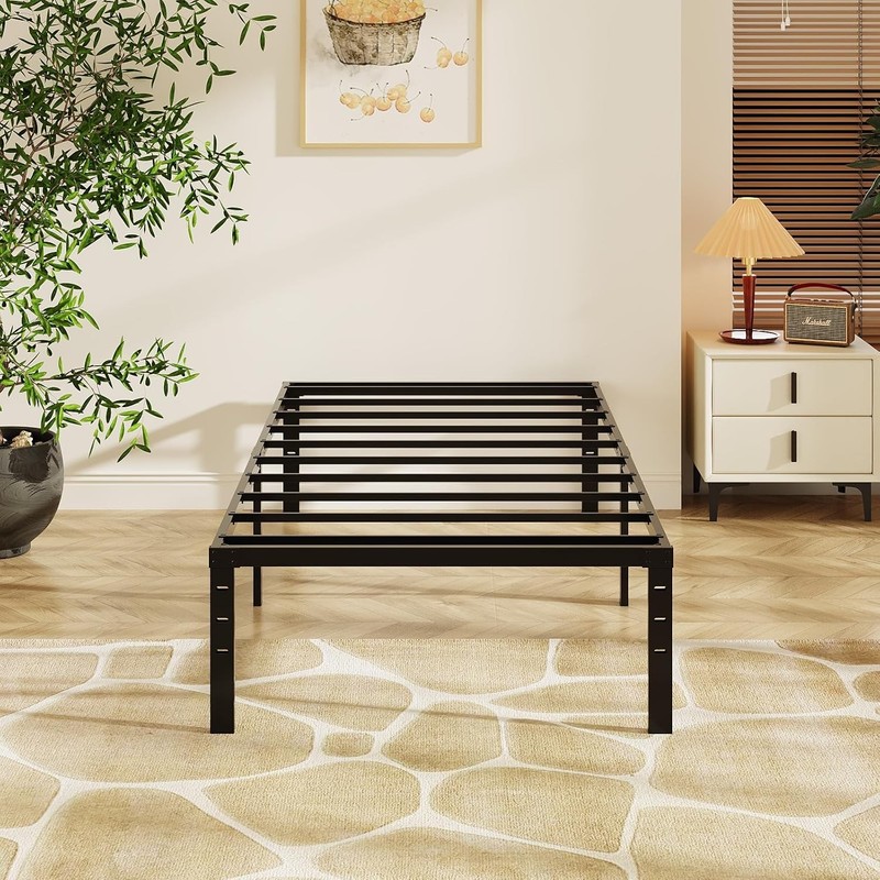 Size Twin Metal Platform Bed Frame,Mattress Foundation Bed Base,Heavy Duty Steel gallery