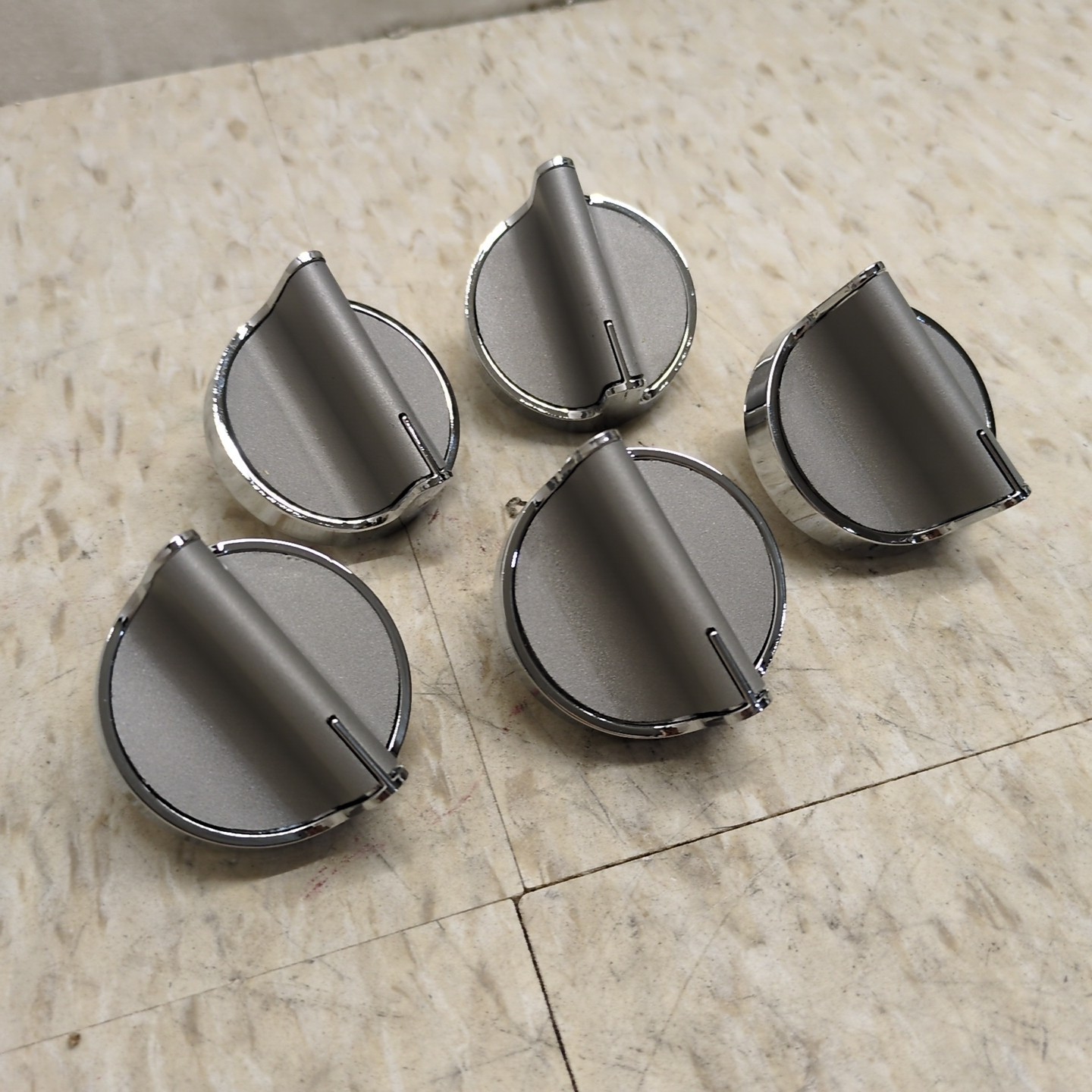 Qty 5 Stainless Steel Control Knob For Whirlpool Cooktop Range Stove W10594481 gallery