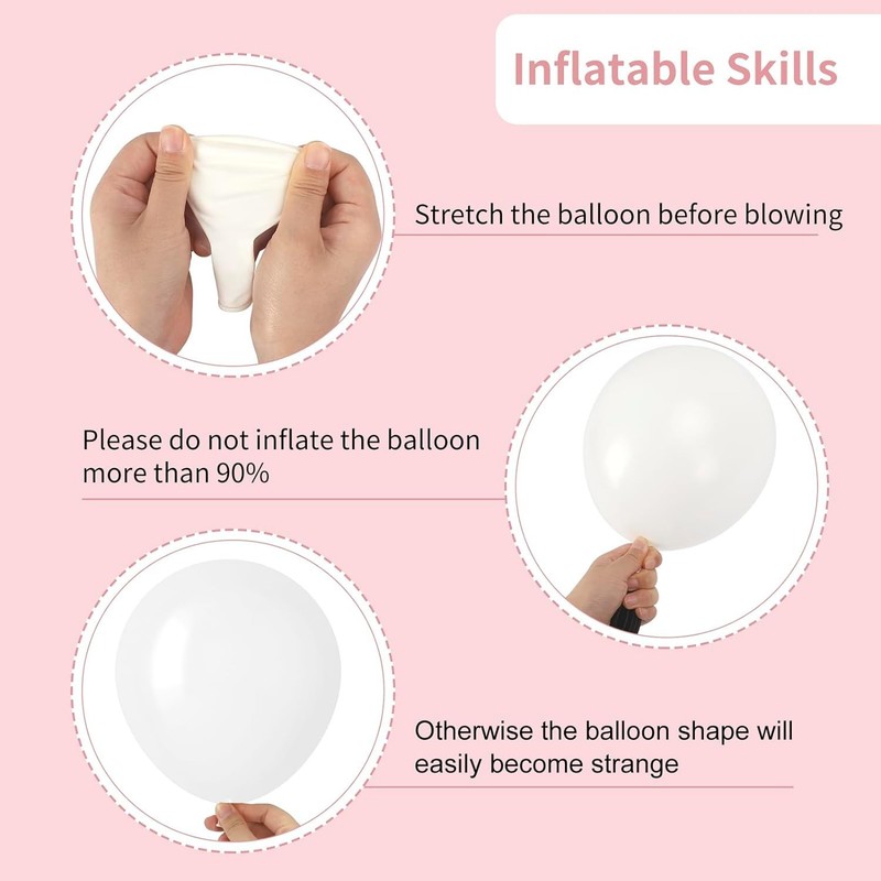 129pcs White Balloons Different Sizes 18 12 10 5 Inch for Garland Arch, Latex... gallery