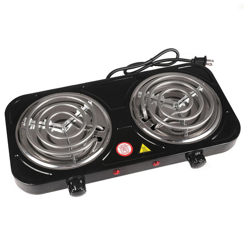 2000W Portable Kitchen Electric Double Burner Hot Plate Cooktop Cooking Stove gallery