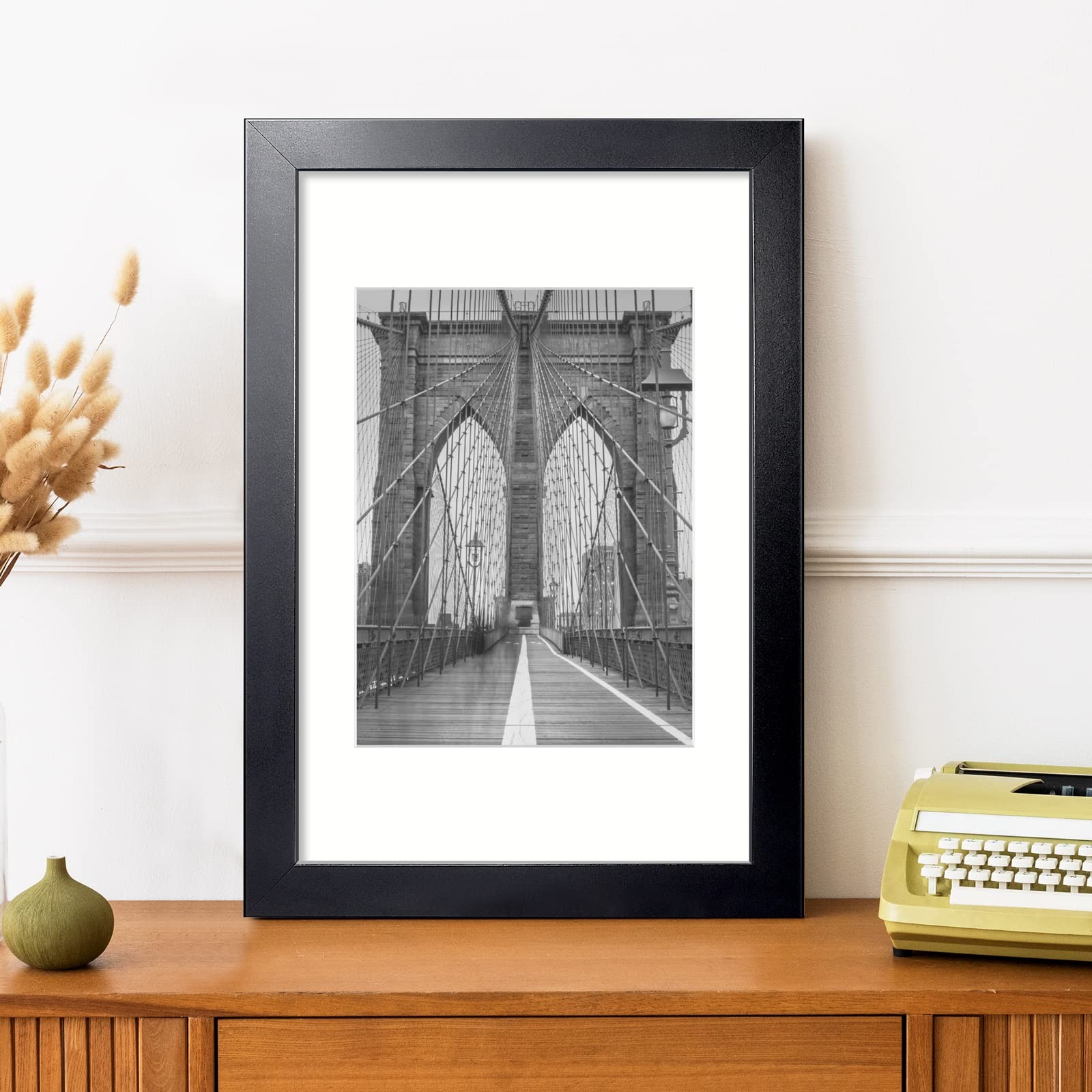 16 x 24 Picture Frame Black Poster Frame,Display Pictures 12x18 with Mat or 1... gallery