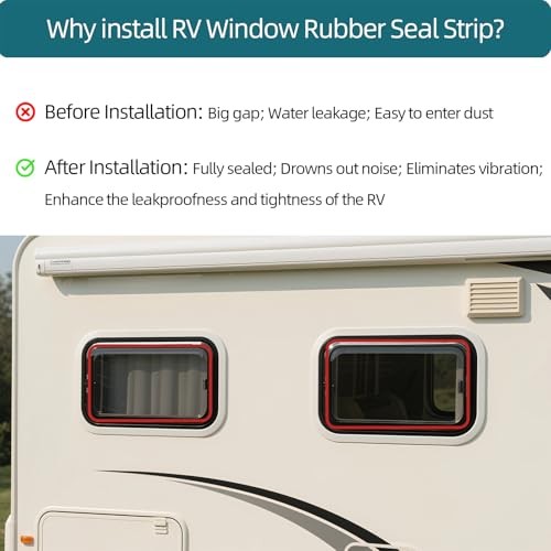 RV Rubber Window Seal, Windshield Weather Stripping for (5/16";9/16") gallery
