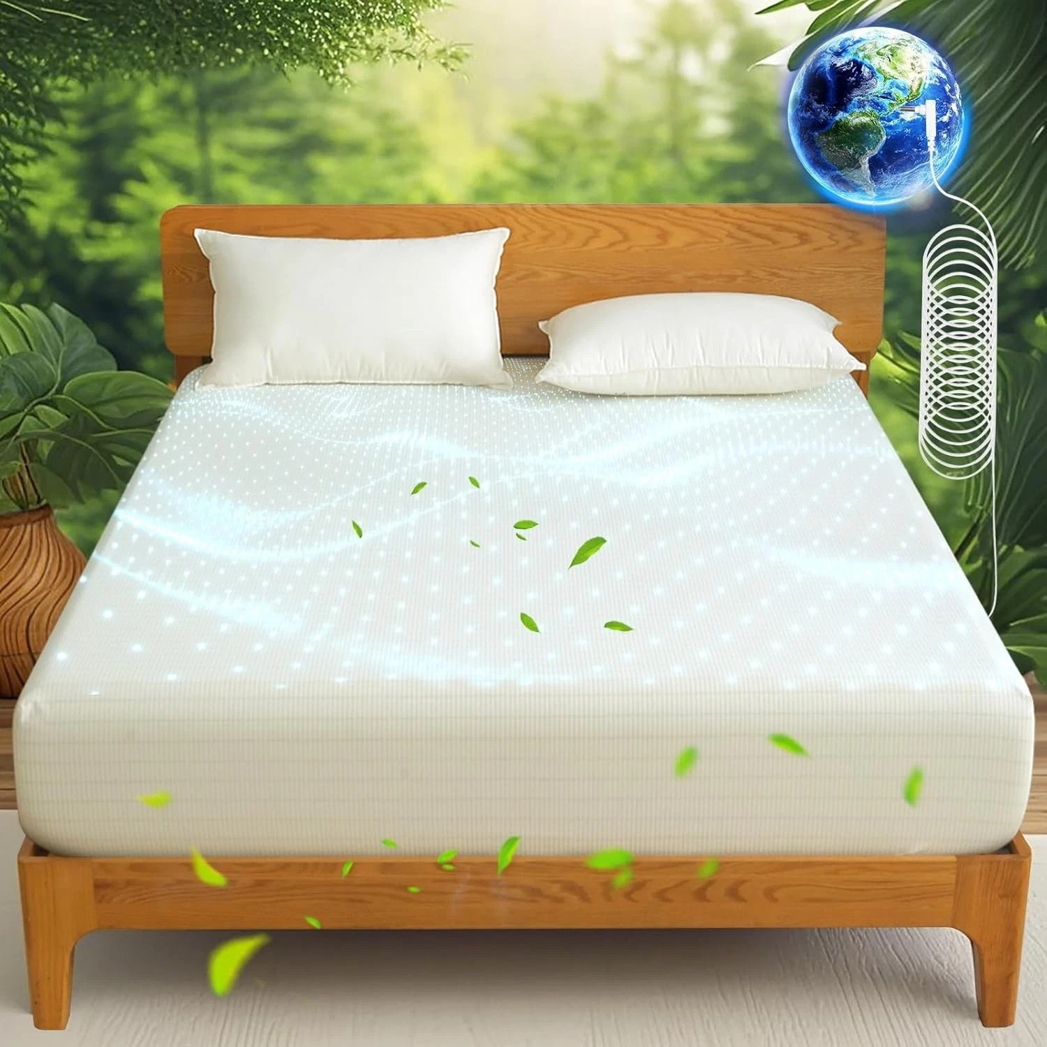 Earthing Grounding Fitted Sheet 95% Cotton Silver Fiber Deep Pocket - FULL XL gallery