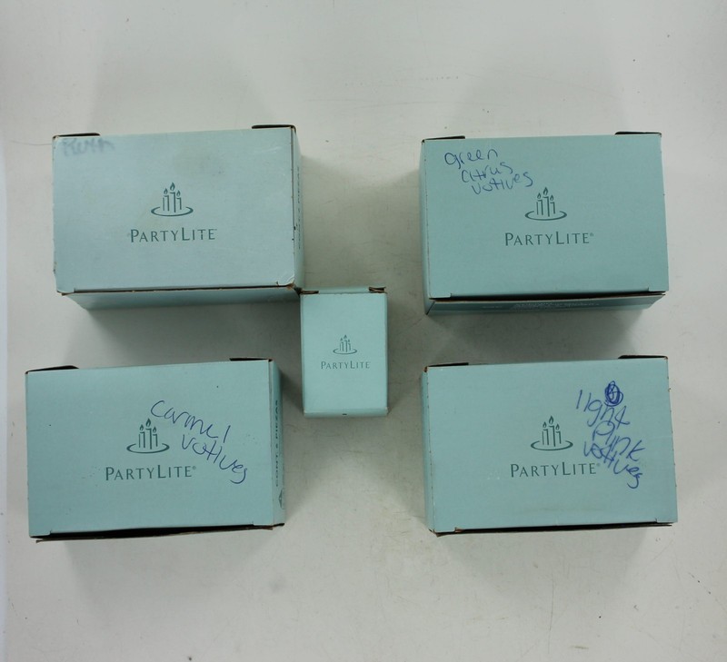 19 New PartyLite Votive Candles - Different Colors & Scents - Birthday Cake + gallery