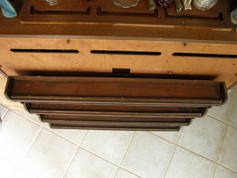 Rectangular Wooden 6 Horizontal Rows Wall Shelf 36" long x 28" high x 4" deep gallery