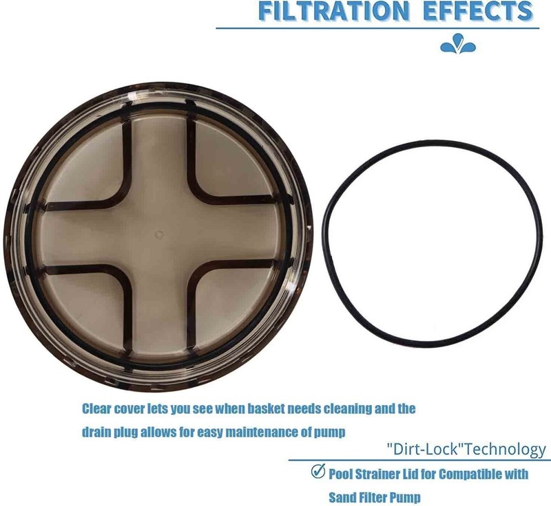 Pool Strainer Lid for Compatible with Sand Filter Pump 3/4HP 2400GPH Pond DIY gallery