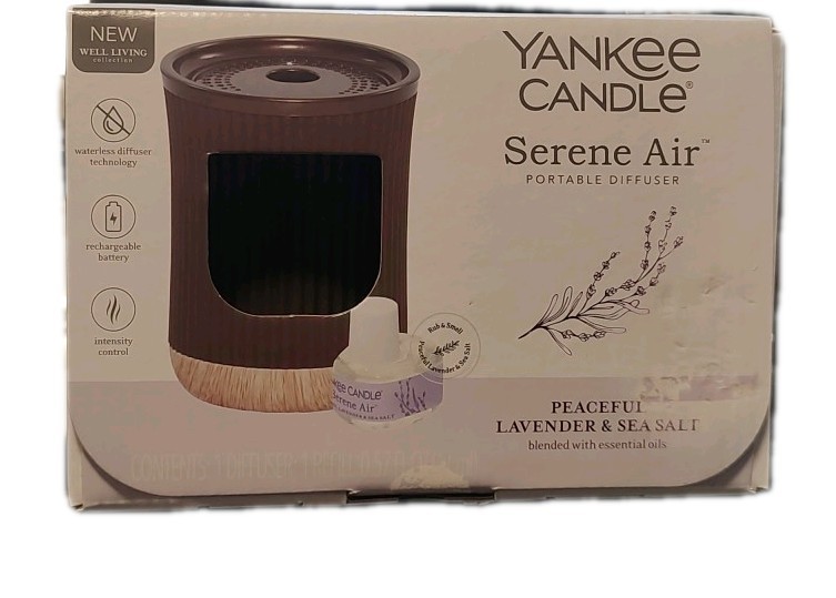 Yankee Candle Serene Air Portable Diffuser Kit Peaceful Lavender & Sea Salt gallery