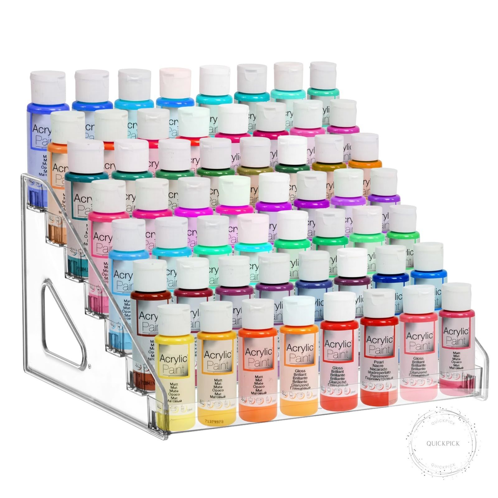 7 Layer Acrylic Paint Organizer Clear Craft Organizer Rack Model Display Shelf gallery
