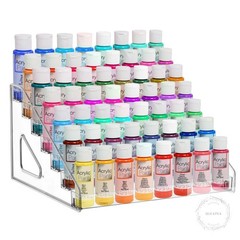 7 Layer Acrylic Paint Organizer Clear Craft Organizer Rack Model Display Shelf