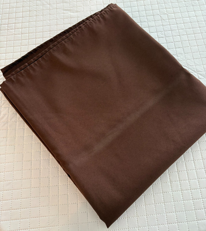 60" W x 102"L Rectangular Fabric Tablecloth Brown - Premium Polyester / cotton gallery