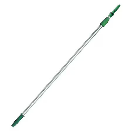 Unger-96" Threaded Telescoping Pole, 7/8 in Dia, Silver/Green, Aluminum/Pl|15854