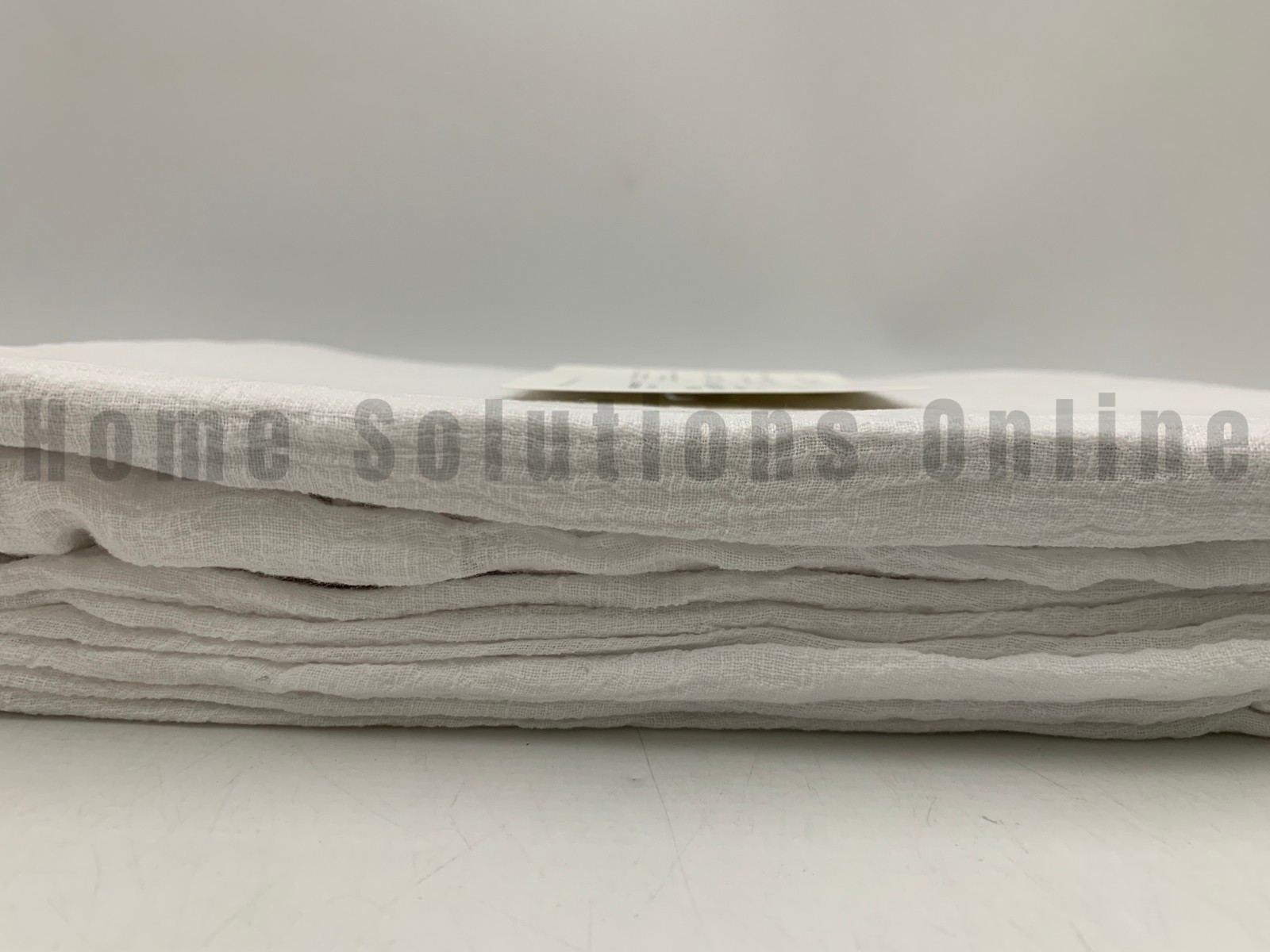 Pottery Barn Linen Tencel Lyocell Sheer Curtain White 108" #H103B gallery