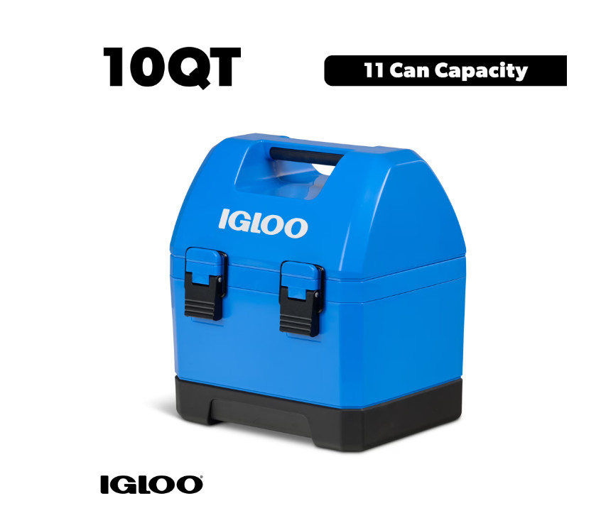 Igloo 10 QT Gripper CoolBox Personal Cooler Blue Ice Chest Portable Lunch Box gallery