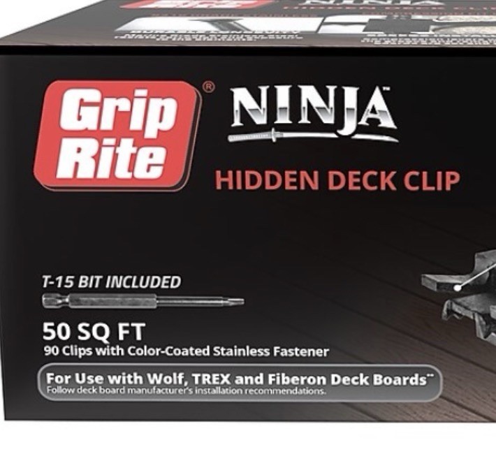 Grip-Rite Ninja Hidden Deck Clip 316 SS Color-Coated 90 Pack 50 sq ft T-15 gallery