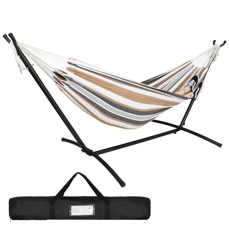 Patio Use Portable Hammock with Stand for 2 person with Carrying case Outdoor gallery