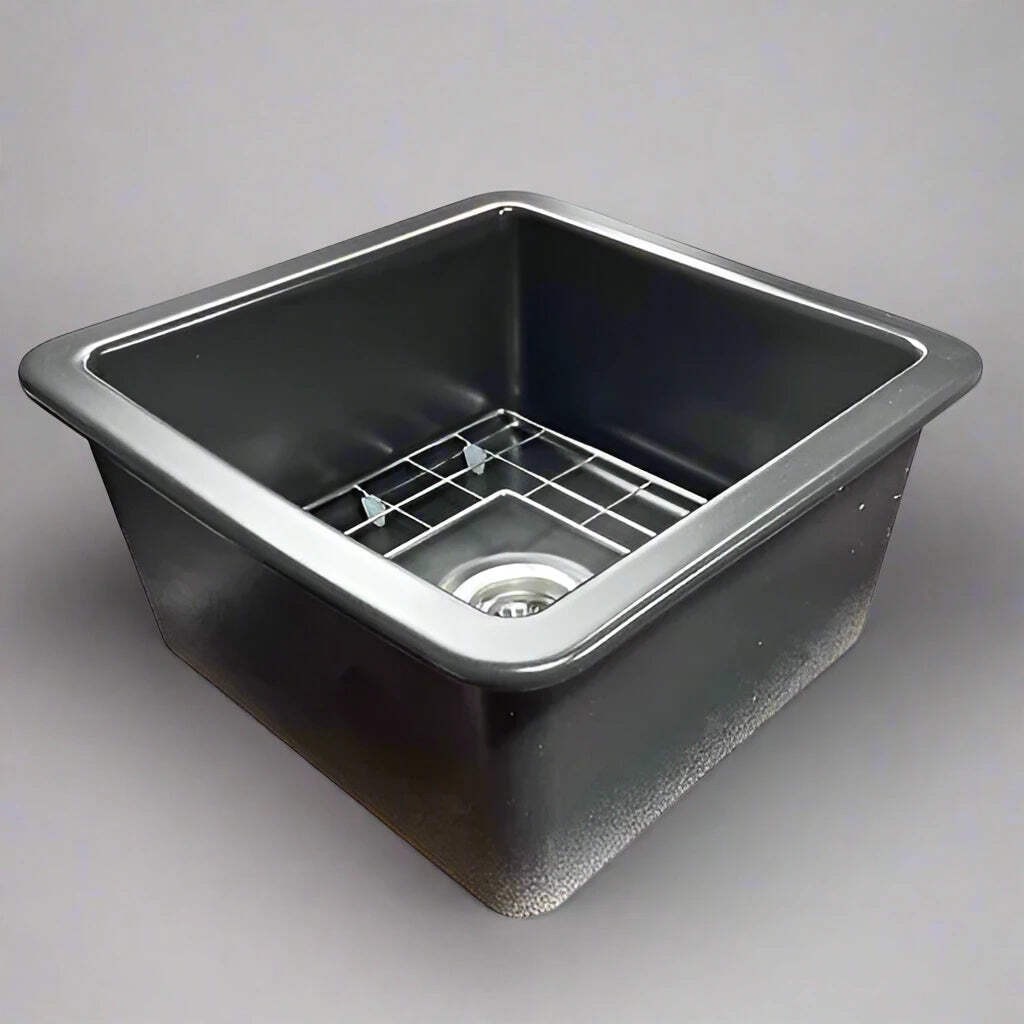 NANTUCKET Square Single Bowl Undermount Fireclay Prep Sink Wellfleet-1818MB gallery